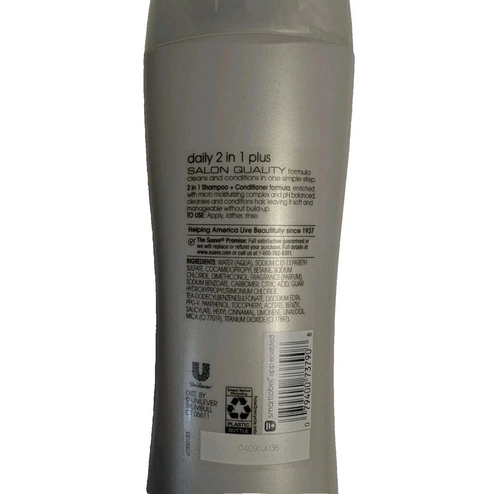 Suave Professionals Daily 2 in 1 Plus Shampoo Conditioner Moisture 12.6 oz